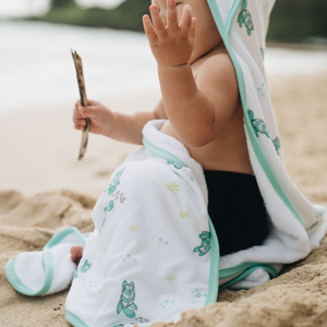 Honu Honi Hooded Towel & Wash Cloth Set