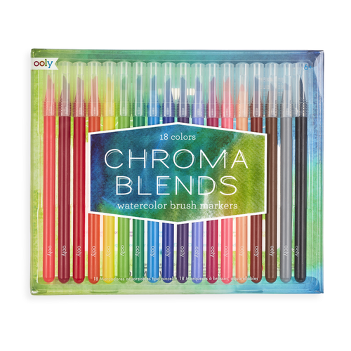 Chroma Blends Watercolor Brush Markers - Set of 18