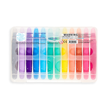 Rainbow Sparkle Metallic Watercolor Gel Crayons - Set of 12