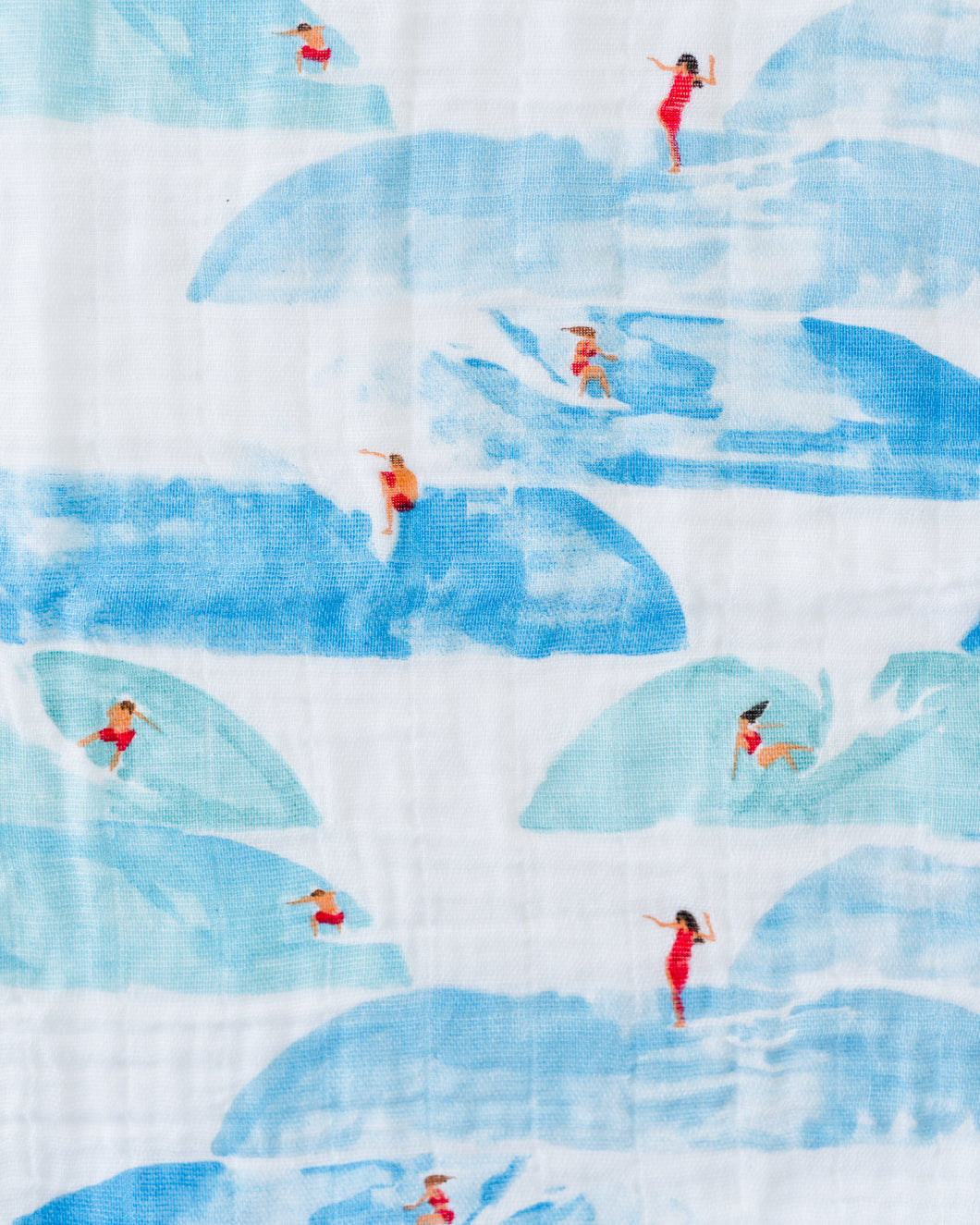 Cotton Muslin Swaddle in Surf